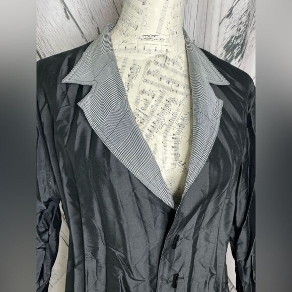 Beluva San Francisco Reversible Jacket Black & Plaid L - Picture 8 of 11